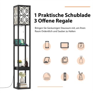 Costway Κάθετη Λάμπα Δαπέδου με USB Φορτιστές και Αποθηκευτικό Χώρ... Costway Κάθετη Λάμπα Δαπέδου με USB Φορτιστές και Αποθηκευτικό Χώρ...