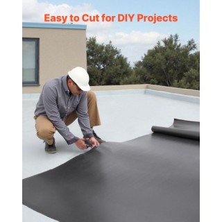 VEVOR EPDM Ελαστικοποιημένη Οροφή 10 x 15 ft, 45 mil Ανθεκτική  στι...