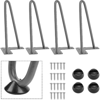 BAKAJI 4x Πόδια Τραπεζιού Έπιπλα Καθιστικού Σκαμπό 36cm Μεταλλικός ...