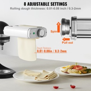 Σετ Εξαρτημάτων Ζυμαρικών VEVOR για KitchenAid, 3-σε-1 Ανοξείδωτο Ρ...
