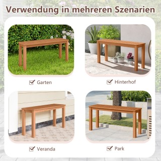 Costway Αδιάβροχο ξύλινο παγκάκι κήπου χωρίς πλάτη 2 θέσεων έως 15... Costway Αδιάβροχο ξύλινο παγκάκι κήπου χωρίς πλάτη 2 θέσεων έως 15...