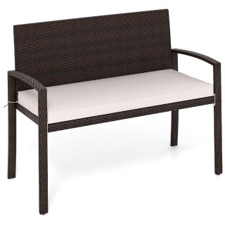 Costway Ανθεκτικός Πολυρατάν Πάγκος Κήπου με Μαξιλάρι, Χωρητικότητα... Costway Ανθεκτικός Πολυρατάν Πάγκος Κήπου με Μαξιλάρι, Χωρητικότητα...