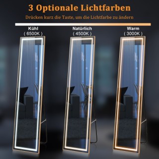 Costway LED Φωτιζόμενος Ολόσωμος Καθρέφτης με Ρυθμιζόμενο Φως και ... Costway LED Φωτιζόμενος Ολόσωμος Καθρέφτης με Ρυθμιζόμενο Φως και ...