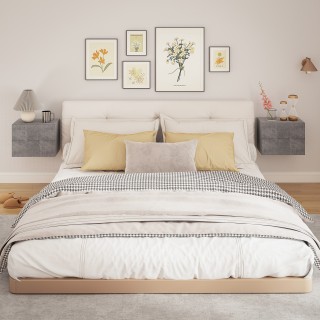 HOMCOM Σετ 2 Επιτοίχιων Κομοδίνων με 2 Συρτάρια Μοντέρνα και Εξοικο... HOMCOM Σετ 2 Επιτοίχιων Κομοδίνων με 2 Συρτάρια Μοντέρνα και Εξοικο...