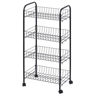 Galileo Καρότσι κουζίνας με ρόδες, 4 ράφια από χρωμιομένο σίδερο, 4...