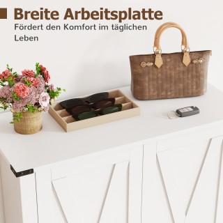 Costway Λευκή Παπουτσοθήκη με Πόρτες και Ρυθμιζόμενα Ράφια σε Στυλ ... Costway Λευκή Παπουτσοθήκη με Πόρτες και Ρυθμιζόμενα Ράφια σε Στυλ ...