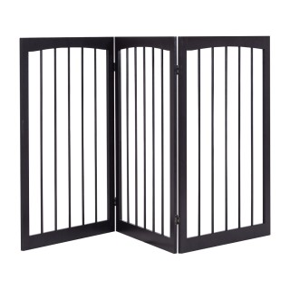 Costway Πτυσσόμενο Διαχωριστικό Προστασίας για Κατοικίδια από Ξύλο ...