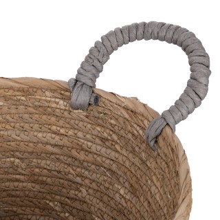 Galileo Πολυχρηστικό πλεκτό καλάθι με λαβές από φυσική ίνα 25x13 εκ...