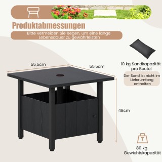 Costway Εξωτερικό βοηθητικό τραπέζι με τρύπα για ομπρέλα Ø48 cm, π... Costway Εξωτερικό βοηθητικό τραπέζι με τρύπα για ομπρέλα Ø48 cm, π...