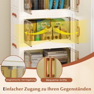 Costway Πτυσσόμενο Πλαστικό Κουτί Αποθήκευσης 210L με Ρόδες και Διά... Costway Πτυσσόμενο Πλαστικό Κουτί Αποθήκευσης 210L με Ρόδες και Διά...