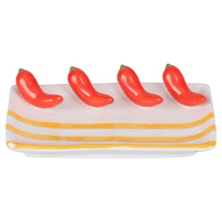 Villa dEste Home Διακοσμητικό Κεραμικό Πιάτο 15x85 cm Σχέδιο Πιπερι... Villa dEste Home Διακοσμητικό Κεραμικό Πιάτο 15x85 cm Σχέδιο Πιπερι...