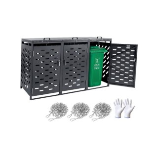 VEVOR Αποθήκη Κάδων Απορριμμάτων 3 x 200 Λίτρα με Καπάκι Αλυσίδας L... VEVOR Αποθήκη Κάδων Απορριμμάτων 3 x 200 Λίτρα με Καπάκι Αλυσίδας L...