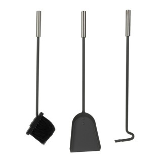 Kaminer Σετ Εργαλείων Τζακιού 4-σε-1 Απόχρωσης Μαύρο 25970