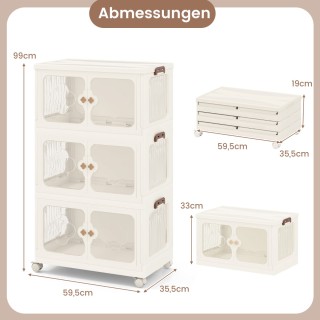 Costway Μεγάλος Πτυσσόμενος Πλαστικός Αποθηκευτικός Κάδος με Διαφαν... Costway Μεγάλος Πτυσσόμενος Πλαστικός Αποθηκευτικός Κάδος με Διαφαν...