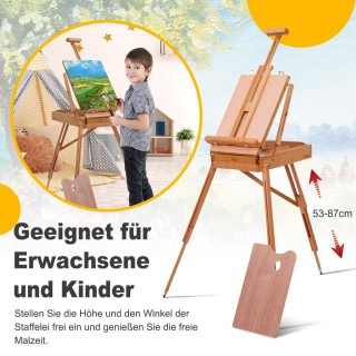 Καβαλέτο με Συρτάρι σε Φυσικό Χρώμα 71 x 114 x 183 cm Costway ST39510