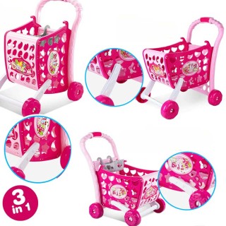 BAKAJI Καρότσι Σούπερ Μάρκετ για Κορίτσια Χρώμα Ροζ με Φρούτα και ... BAKAJI Καρότσι Σούπερ Μάρκετ για Κορίτσια Χρώμα Ροζ με Φρούτα και ...