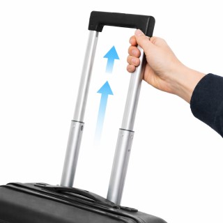 PROVITERA Σετ 4 Σκληρές Βαλίτσες και Νεσεσέρ Ταξιδιού Μαύρο με Τηλε...