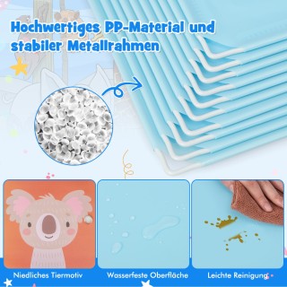 Costway Παιδική Ντουλάπα Πλαστική με 12 Κύβους και Πόρτες & 2 Κρεμά...