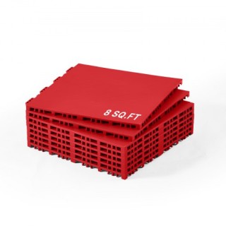 VEVOR Σετ 8 Κόκκινα Διασυνδεόμενα Πλακάκια Γυμναστηρίου από Καουτσο...