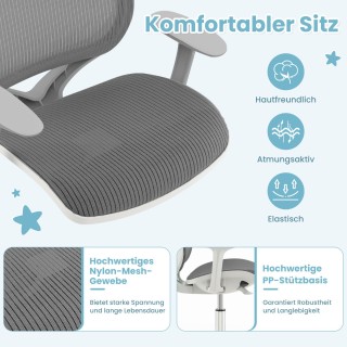 Costway Εργονομική Παιδική Καρέκλα Γραφείου με Ρυθμιζόμενο Ύψος και...