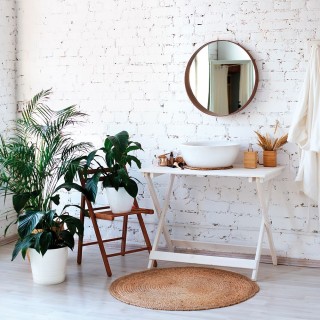 Villa dEste Home Στρογγυλό Χαλί 80 cm από Φυσική Ίνα Natural 5904257