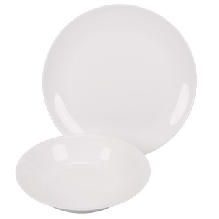 Galileo Σετ πιάτων 12 τεμαχίων από οπαλίνα γυαλί 6 ατόμων Oslo Sibi...