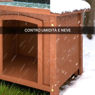 BAKAJI Ξύλινο Εξωτερικό Σπιτάκι για Κατοικίδια με Ανοιγόμενη Σκεπή ...