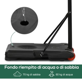 SPORTNOW  Καλάθι Μπάσκετ για Παιδιά 6-14 Ετών, Ρυθμιζόμενο Ύψος 2.1...