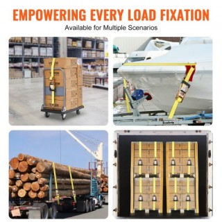 Σετ Ιμάντες VEVOR με Καστάνια (4τμχ), Αντοχή 10000 lb, Διπλό Γάντζο...