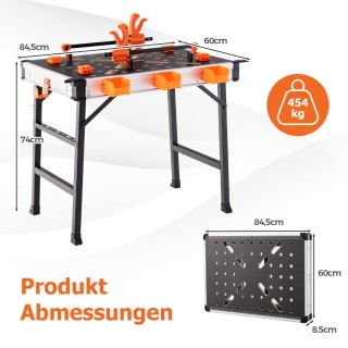 Costway  Φορητό και Πολυλειτουργικό Τραπέζι Εργασίας με Ανθεκτικό Μ...