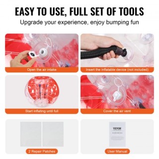 Φουσκωτή Μπάλα Σύγκρουσης VEVOR 1.5M για Ενήλικες & Εφήβους CRKCQP... Φουσκωτή Μπάλα Σύγκρουσης VEVOR 1.5M για Ενήλικες & Εφήβους CRKCQP...