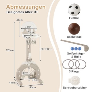 Costway Παιδικό Αθλητικό Κέντρο 4-σε-1: Μπάσκετ, Ποδόσφαιρο, Γκολφ ... Costway Παιδικό Αθλητικό Κέντρο 4-σε-1: Μπάσκετ, Ποδόσφαιρο, Γκολφ ...