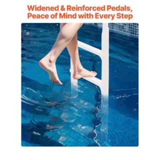 VEVOR Ενισχυμένη Σκάλα Πισίνας 4 Σκαλοπατιών με 2 Χειρολαβές, Αντοχ...