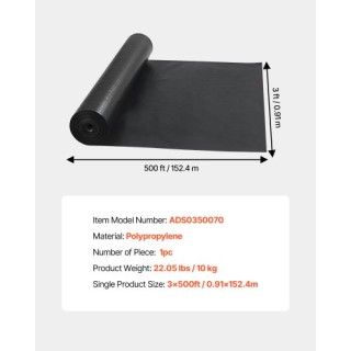 VEVOR Ρολό Υφάσματος Οριοθέτησης από Ανθεκτικό Πολυπροπυλένιο Ελέγχ...