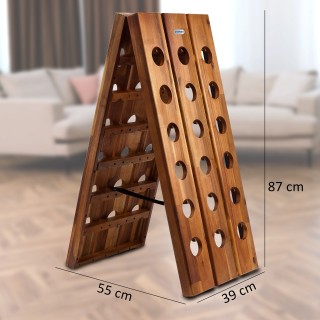 Ξύλινη Κάβα για 36 Μπουκάλια Αναδιπλούμενη 87 x 39 x 55cm Σκούρο Κα... Ξύλινη Κάβα για 36 Μπουκάλια Αναδιπλούμενη 87 x 39 x 55cm Σκούρο Κα...