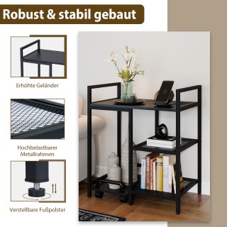 Costway Τριώροφη Κινητή Βάση Εκτυπωτή με Σταθμό Φόρτισης και Ράφια,...