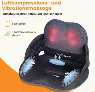 Costway Μαξιλάρι Μασάζ Πλάτης με Λειτουργία Θέρμανσης - Πτυσσόμενο ... Costway Μαξιλάρι Μασάζ Πλάτης με Λειτουργία Θέρμανσης - Πτυσσόμενο ...