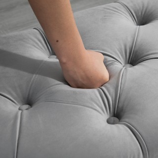 HOMCOM Αποθηκευτικός Πάγκος σε Ημικυκλικό Σχήμα, Βελούδο και Ξύλο, ... HOMCOM Αποθηκευτικός Πάγκος σε Ημικυκλικό Σχήμα, Βελούδο και Ξύλο, ...