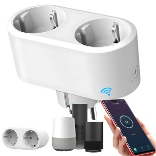 Διπλή Έξυπνη Πρίζα WiFi 16A με Χρονοδιακόπτη & Έλεγχο μέσω Εφαρμογή... Διπλή Έξυπνη Πρίζα WiFi 16A με Χρονοδιακόπτη & Έλεγχο μέσω Εφαρμογή...