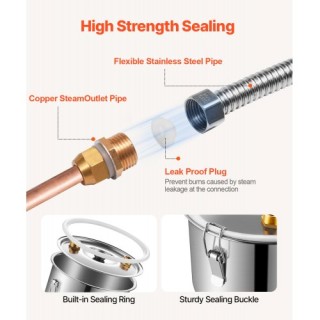 VEVOR Αποστακτήρας Αλκοόλ  50 λίτρων με Θάμπερ Κεγ και Αντλία Νερού...