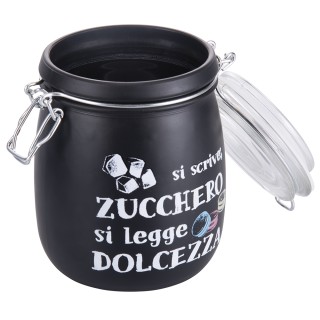 Galileo Βάζο ζάχαρης 800 ml από μαύρο σατινέ γυαλί Si scrive si leg...