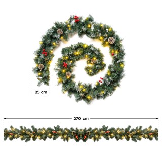 Gregman Μακριά Πράσινη Τεχνητή Χριστουγεννιάτικη Γιρλάντα Δέντρου 2...