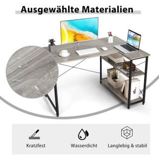 Costway Γωνιακό Γραφείο Υπολογιστή σε Σχήμα L με Μεγάλο Αποθηκευτι... Costway Γωνιακό Γραφείο Υπολογιστή σε Σχήμα L με Μεγάλο Αποθηκευτι...