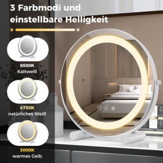 Επιτραπέζιος Στρογγυλός Καθρέπτης Μακιγιάζ με LED Φωτισμό COSTWAY H... Επιτραπέζιος Στρογγυλός Καθρέπτης Μακιγιάζ με LED Φωτισμό COSTWAY H...