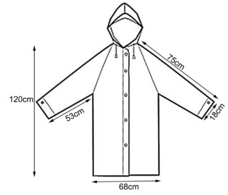 Αδιάβροχο-Κάπα με Κουκούλα Τύπου Mackintosh 5907451365434 VERK GROUP