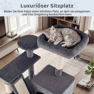 Costway Πολυεπίπεδο ονυχοδρόμιο γάτας 158 εκ. με πλατφόρμα, σπηλιά,...