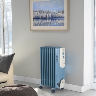 Kooper Καλοριφέρ λαδιού 9 στοιχείων 2000 W μπλε και ελεφαντόδοντο N...