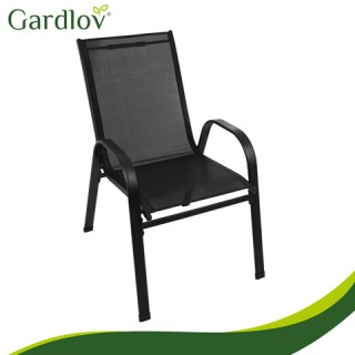 Gardlov Σετ 4 Καρέκλες για Βεράντα, Μπαλκόνι και Κήπο, Μαύρο 27566
