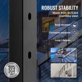 Κολόνα Κάγκελου VEVOR 42x2x2in 30° Μαύρη 1τμχ 1JZLGZ106755Y9XMJV0 Κολόνα Κάγκελου VEVOR 42x2x2in 30° Μαύρη 1τμχ 1JZLGZ106755Y9XMJV0