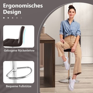 Costway Σετ 2 Ρυθμιζόμενων Περιστρεφόμενων Σκαμπό Μπαρ με Άνετη Πλά... Costway Σετ 2 Ρυθμιζόμενων Περιστρεφόμενων Σκαμπό Μπαρ με Άνετη Πλά...